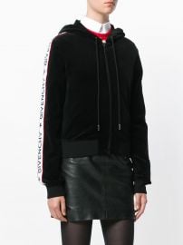 hooded logo stripe jacket at Farfetch